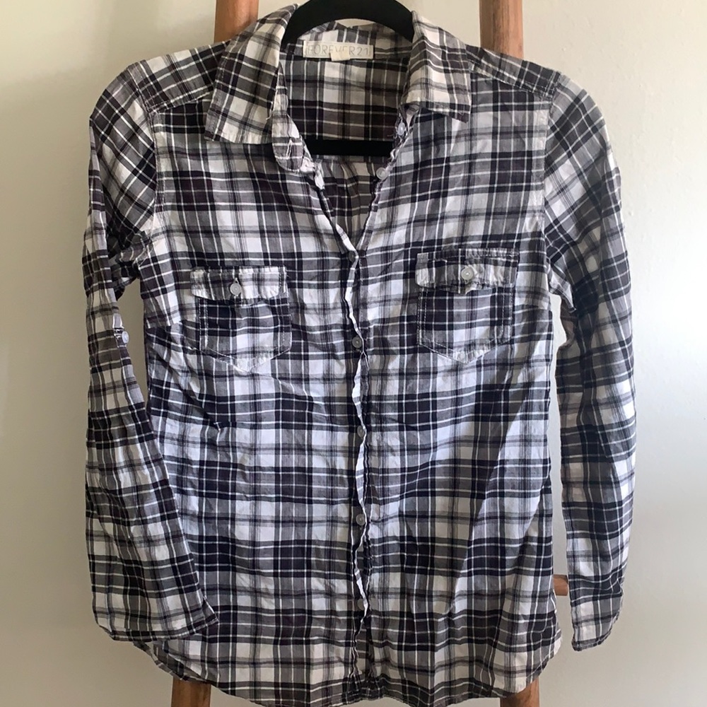 Buffalo plaid button down
